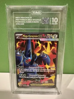 Mega Heracross ex 108/094 Pokemon Me02: Phantasmal Flames TAG 10 - Image 3