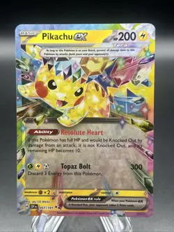 Pokemon! TCG Pikachu ex - 057/191 - SV08: Surging Sparks (SV08) - Image 1