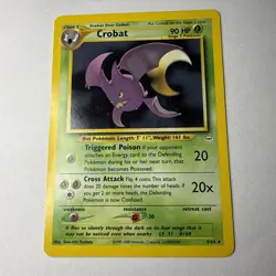 Pokemon TCG Crobat Neo Revelation 4/64 Holo Rare - swirl - Great Condition - Image 1