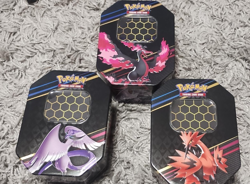 Pokemon TCG Crown Zenith EMPTY Tin Set of Three - Moltres - Zapdos - Articuno - Image 1