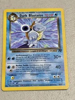 Pokemon TCG Dark Blastoise 20/82 Rare Non-Holo Light Play - Image 1