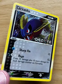 Pokemon TCG CARVANHA 56/107 Reverse HoloFoil EX DEOXYS (2005). NM/M Free Ship’in - Image 3