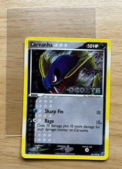 Pokemon TCG CARVANHA 56/107 Reverse HoloFoil EX DEOXYS (2005). NM/M Free Ship’in - Image 4
