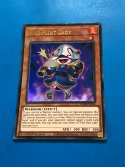 YUGIOH Ultra Rare Fire Flint Lady BLAR-EN034 1st Edition - Image 1