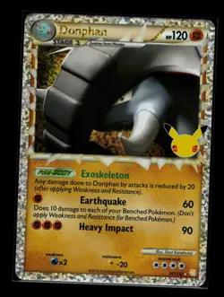 Pokemon TCG Donphan Prime Celebrations Classic Collection Holo Card 107/123 - Image 1