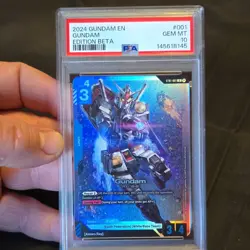 Gundam RX-78-2 (Foil) Gundam Card Game Unit Edition Beta #001 PSA 10 - Image 1