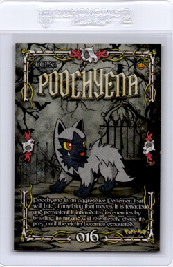 Peruvian Halloween Pokemon card Poochyena - Image 1