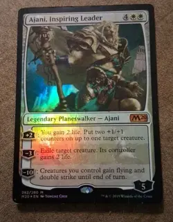 Ajani, Inspiring Leader FOIL - Core Set 2020 M20 Magic MTG - Lightly Played - Image 1