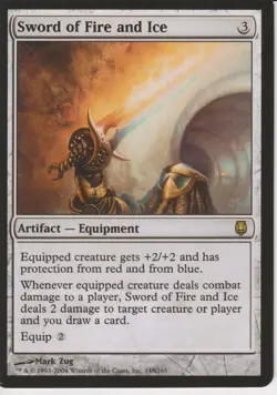 MTG Magic Sword of Fire and Ice Darksteel Rare - Image 1