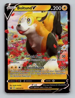 Boltund V SWSH219 Black Star Promo Sword Shield Pokemon Card NM - Image 1