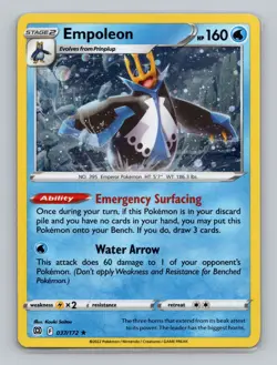 Empoleon #037/172 Holo Rare Pokemon TCG Miscellaneous Cards & Products - Image 1