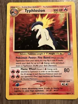 Typhlosion Neo Genesis 18/111 Holo Rare Unlimited Stage 2 100 HP English - Image 1