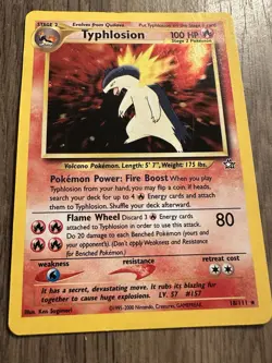 Typhlosion Neo Genesis 18/111 Holo Rare Unlimited Stage 2 100 HP English - Image 5