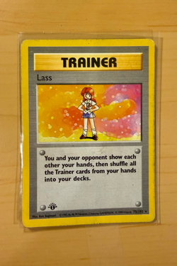 (2) Pokemon Base Set Shadowless 1st Edition Lass & Full Heal Trainer - Image 3