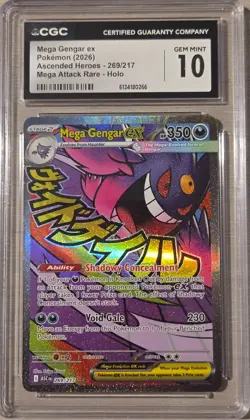 Mega Gengar ex 269/217 Ascended Heroes CGC 10 SAR Pokemon - Image 1