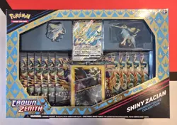 Pokemon Crown Zenith Shiny Zacian Premium Figure Collection Sealed - Image 1