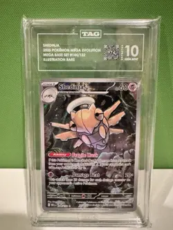 Shedinja 144/132 Pokemon Me01: Mega Evolution Illustration Rare TAG 10 - Image 3
