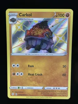 SHINY CARKOL SV068/SV122 SHINING FATES POKEMON (HOLO RARE, NM) - Image 1