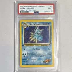 Pokemon Gym Heroes Misty's Seadra 009/132 Holo 1st Edition PSA 9 2000 - Image 1