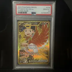 PSA 10 Ethan's Ho-Oh ex 239/182 Gold Hyper Rare Destined Rivals 2025 Pokemon - Image 1