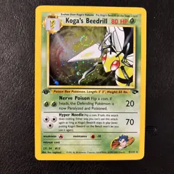 2000 Pokemon Gym Challenge 1st Edition 9/132 Koga's Beedrill NM - Image 1