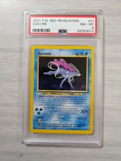 Graded PSA 8 2001 P.M. Neo Revelation - Suicune - #27 POKEMON - Image 1