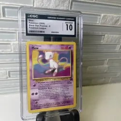 2000 Pokemon TCG Mew Black Star Promos - 8 Pokemon League CGC 10 GEM MINT - Image 2