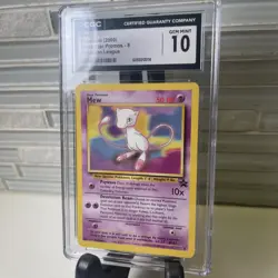 2000 Pokemon TCG Mew Black Star Promos - 8 Pokemon League CGC 10 GEM MINT - Image 3