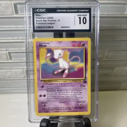 2000 Pokemon TCG Mew Black Star Promos - 8 Pokemon League CGC 10 GEM MINT - Image 4