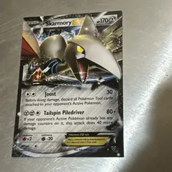 Pokemon Skarmory Miscut square edge RARE EX XY 80/146 Ultra Rare Full Art Holo ! - Image 1