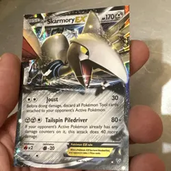 Pokemon Skarmory Miscut square edge RARE EX XY 80/146 Ultra Rare Full Art Holo ! - Image 2