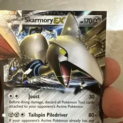 Pokemon Skarmory Miscut square edge RARE EX XY 80/146 Ultra Rare Full Art Holo ! - Image 5