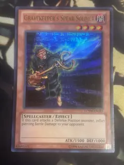 Yugioh: Gravekeeper's Spear Soldier - LCYW-EN185 - Ultra Rare - Unlimited - LP - Image 1