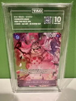 Charlotte Linlin (Alt Art) OP08-069 Two Legends SR 2024 One Piece JPN TAG 10 - Image 1
