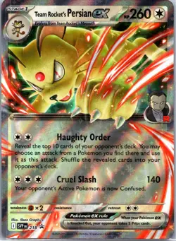 Team Rocket's Persian ex Promo SV: Scarlet & Violet Promo Cards 218 NM - Image 1
