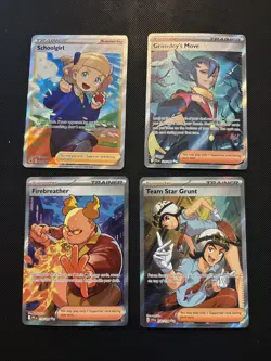 Pokemon TCG: SWSH-ME 4 Card Full Art Trainer Lot - Image 2