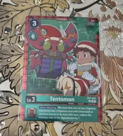 Digimon Card Game Single EX1-033 C Tentomon Winter Christmas Holiday Alt Art BIN - Image 1