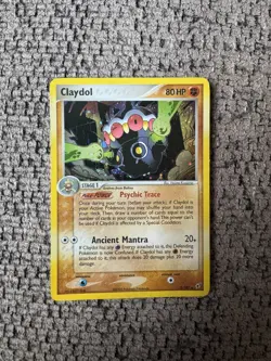 2005 Pokemon EX Deoxys 5/107 Claydol Holo LP Rare Vintage Card Foil Gold TCG - Image 1