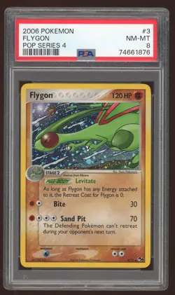 FLYGON 2006 POKEMON POP SERIES 4 #3 HOLO CARD PSA 8 - Image 1