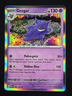 Pokemon TCG Gengar Rare Holo SV Scarlet & Violet 151 Card 094/165 NM Condition - Image 1