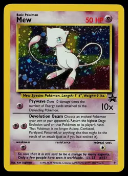 Pokemon Card - Mew Wizards Black Star Promos 9 Holo Promo - Image 1