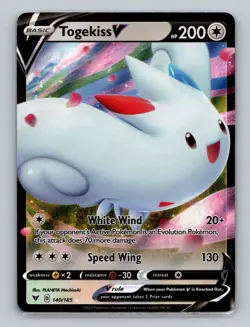 Togekiss V 140/185 Holo Rare Vivid Voltage Pokemon Card TCG SWSH Sword & Shield - Image 1