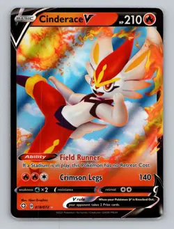 Cinderace V 018/072 Holo Rare Shining Fates Pokemon Card TCG SWSH Sword & Shield - Image 1