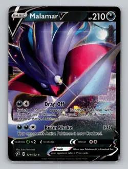 Malamar V 121/192 Holo Rare Rebel Clash Pokemon Card TCG SWSH Sword & Shield - Image 1