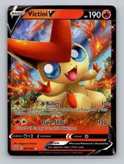 Victini V #021/163 Holo Rare Battle Styles Sword Shield Pokemon Card TCG SWSH - Image 1