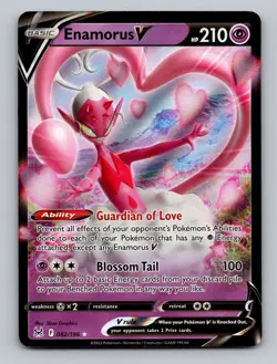 Enamorus V 082/196 Holo Rare Lost Origin Sword Shield Pokemon Card - Image 1