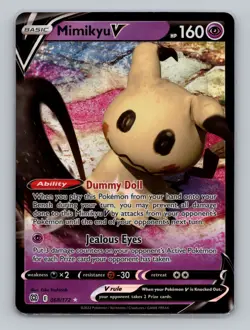Mimikyu V 068/172 Holo Rare Brilliant Stars Pokemon Card TCG Sword & Shield - Image 1