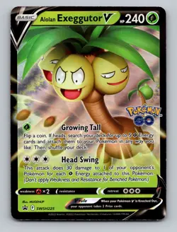 Alolan Exeggutor V SWSH225 Black Star Promo Pokemon GO Card NM - Image 1