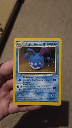 Pokemon Card Neo Destiny Light Azumarill 13/105 Holo WOTC - Image 3