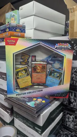 Pokemon TCG Scarlet & Violet Prismatic Evolutions Poster Collection Box - Image 1